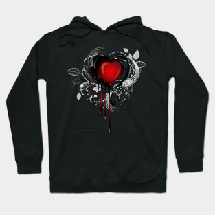 Heart drawn with paint Hoodie